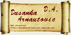 Dušanka Arnautović vizit kartica